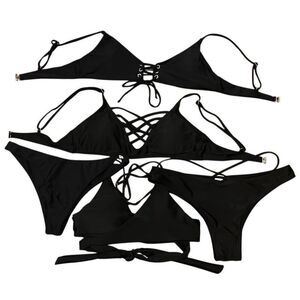 SHEIN Bundle of Black Bikini Tops & Bottoms Women’s Small